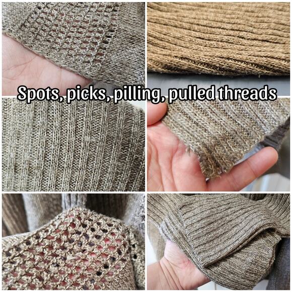 Plus Size Cardigan Size 26/28 Brown Knit Open Front Shawl Collar Sweater Avenue - Picture 3 of 4